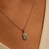 Blue Topaz & Diamond Pendant