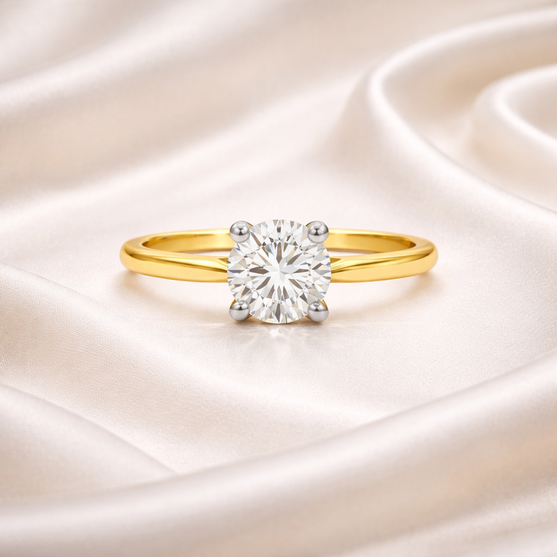 Elegant diamond solitaire ring with 0.81ct diamond set in a sleek band, crafted by Appleby Jewellers Dublin.