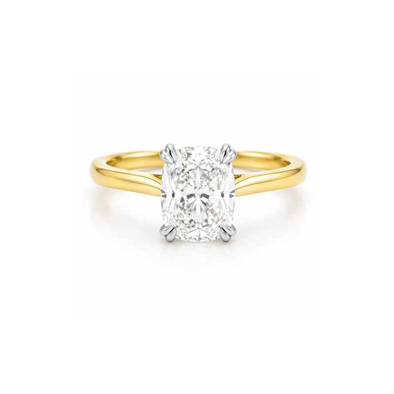 Cushion cut 1.20ct diamond solitaire ring by Appleby Jewellers Dublin featuring a sparkling central diamond.