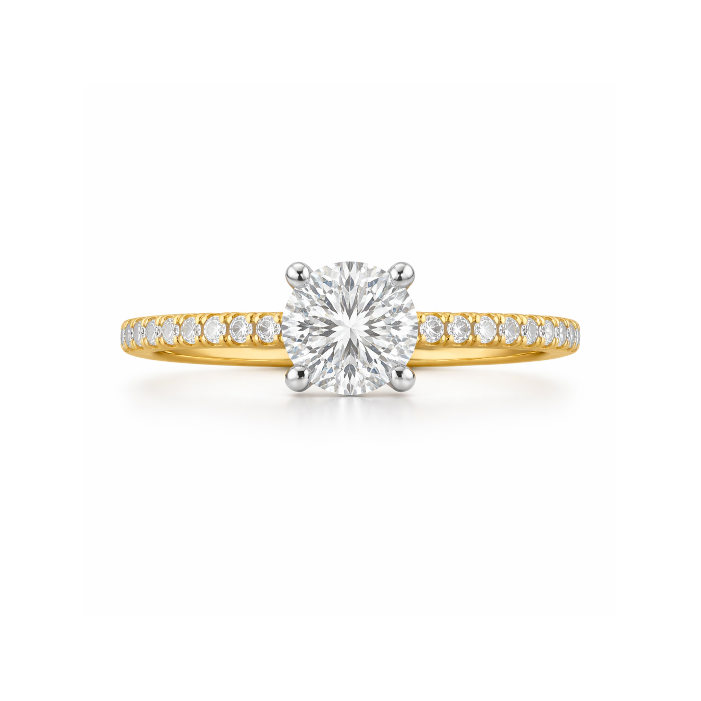 J’Adore Diamond Solitaire with Diamond-Set Band - Appleby Jewellers Dublin