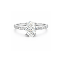 Elegant oval diamond ring with a diamond set band, featuring 1.40 carats, from Appleby Jewellers Dublin.