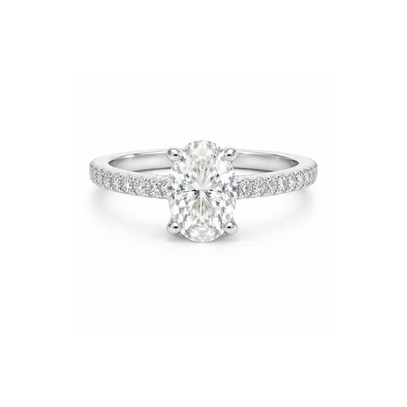 Elegant diamond ring by Appleby Jewellers Dublin featuring a 1.40ct oval diamond set in a sleek band.