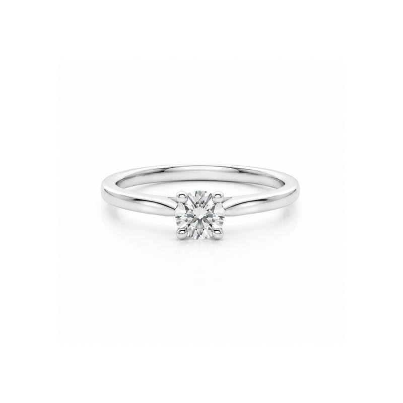 Elegant diamond solitaire ring with 0.40-carat center stone from Appleby Jewellers Dublin, showcasing a classic jewelry design.