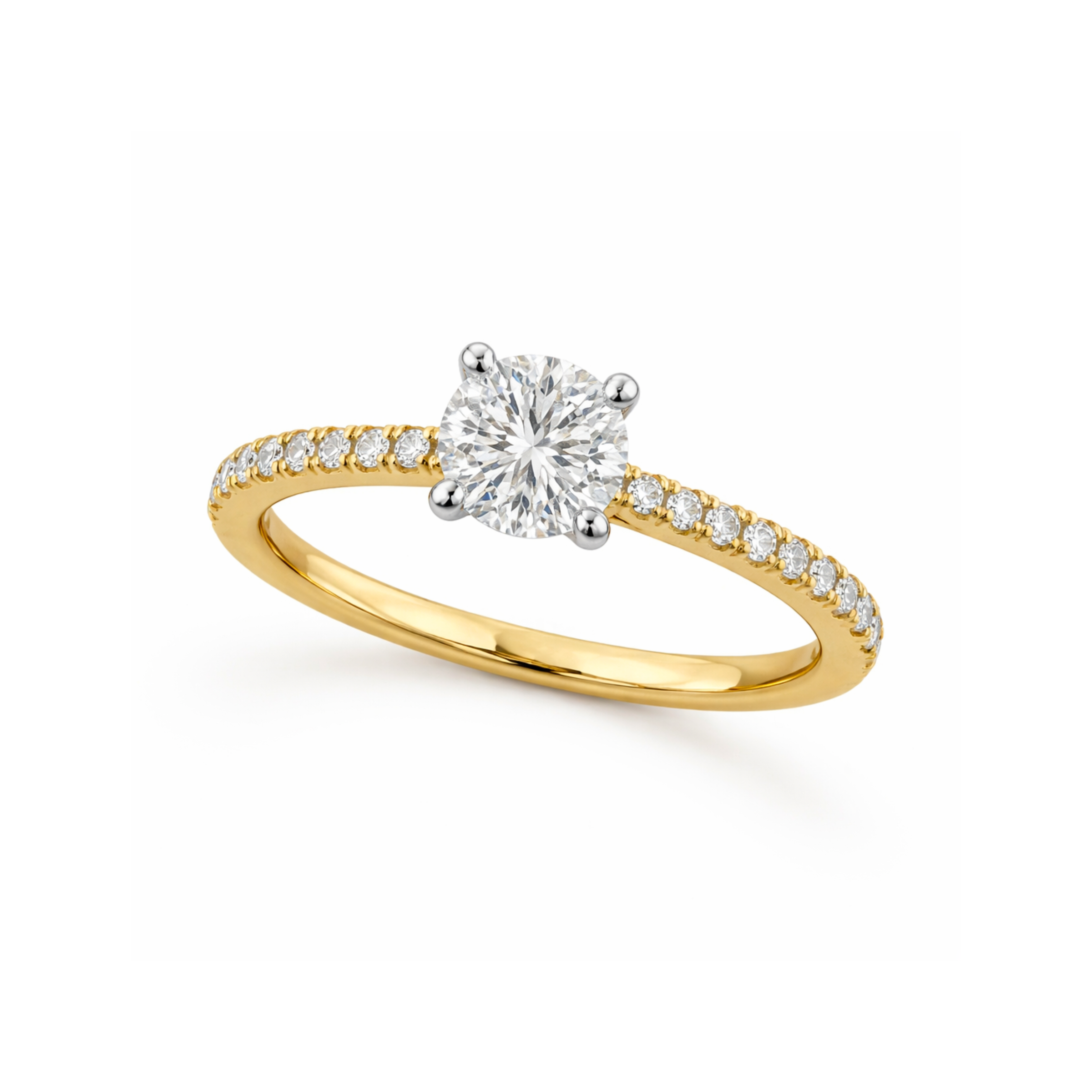 J’Adore Diamond Solitaire with Diamond-Set Band - Appleby Jewellers Dublin