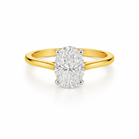 Elegant oval solitaire engagement ring with 1.00ct diamond from Appleby Jewellers Dublin, showcasing a classic and sophisticated design.