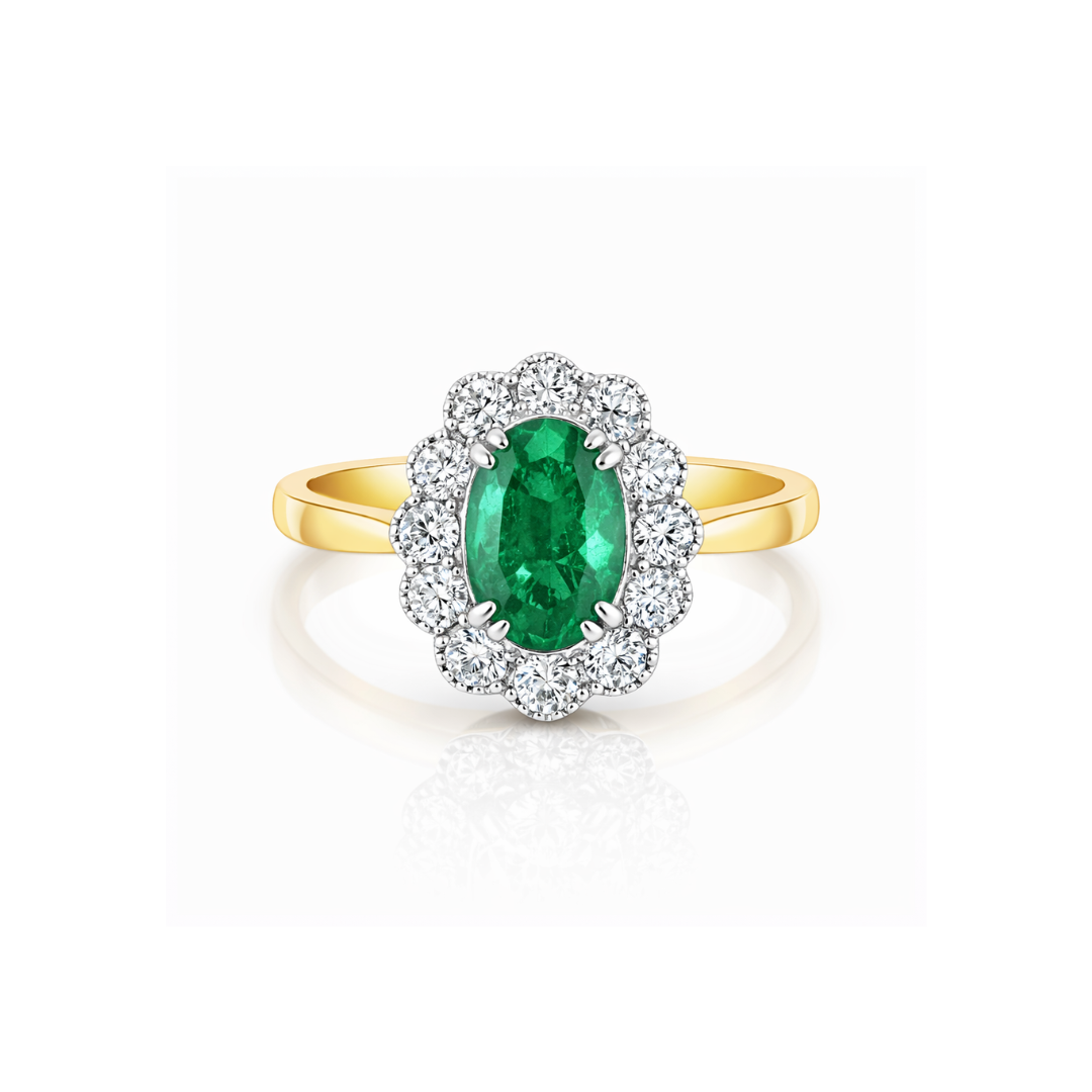 Kate Flower Emerald Ring - Appleby Jewellers Dublin