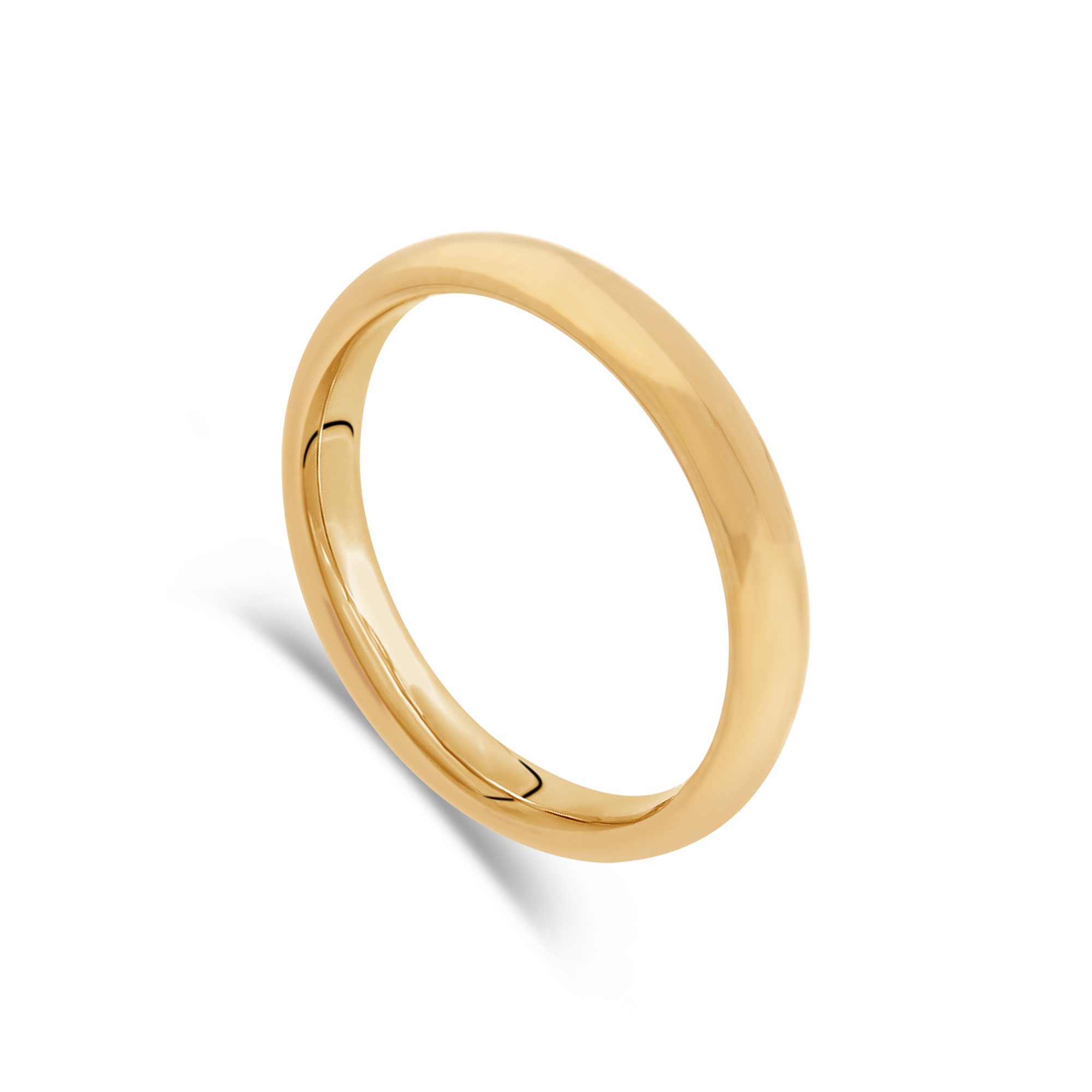 "Blush" Rose Gold D-Shaped Ladies Wedding Ring