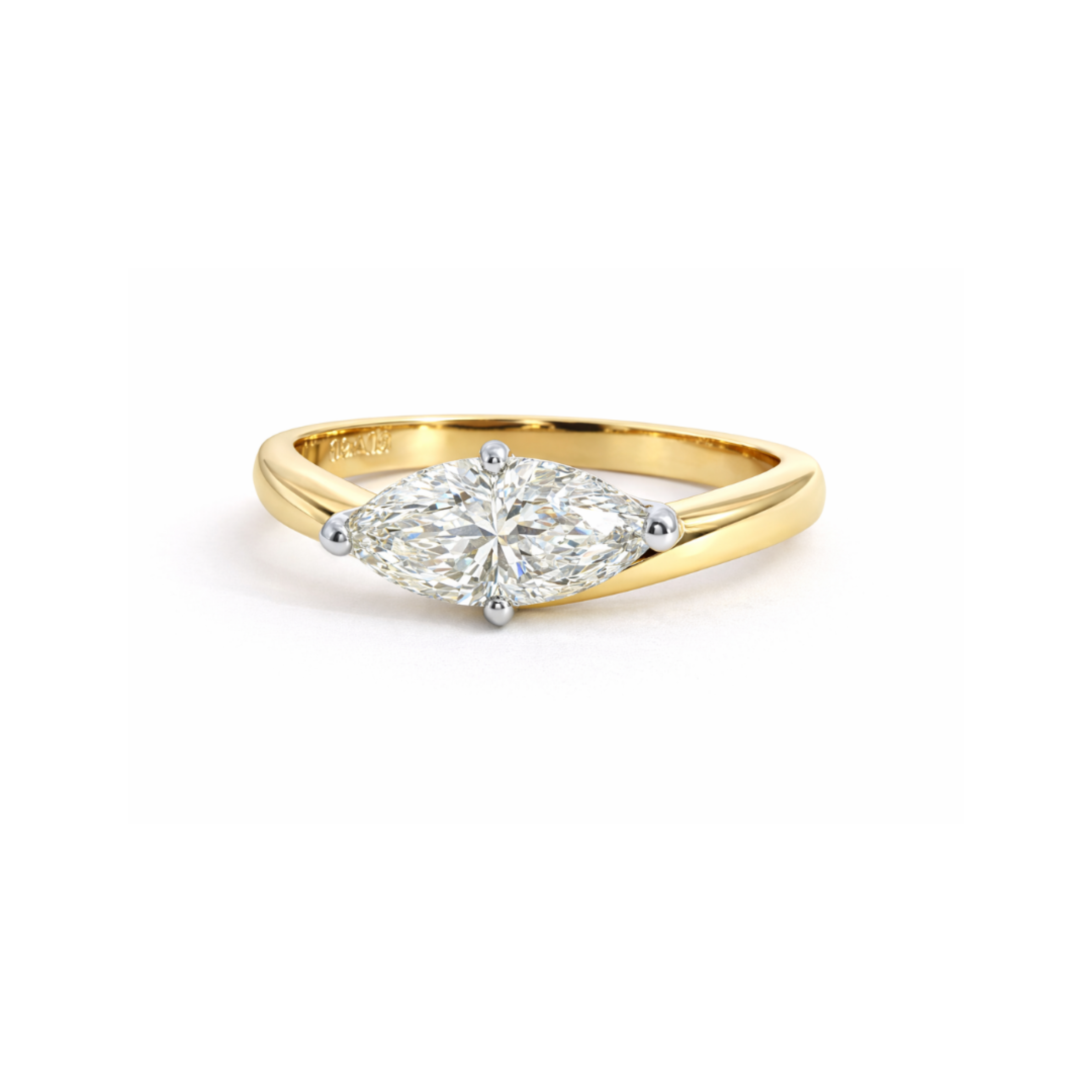 Marquise Wave Diamond Ring