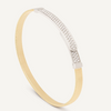 MASAI 18ct Yellow Gold Coil and Diamond Pavé Thin Bangle Bracelet