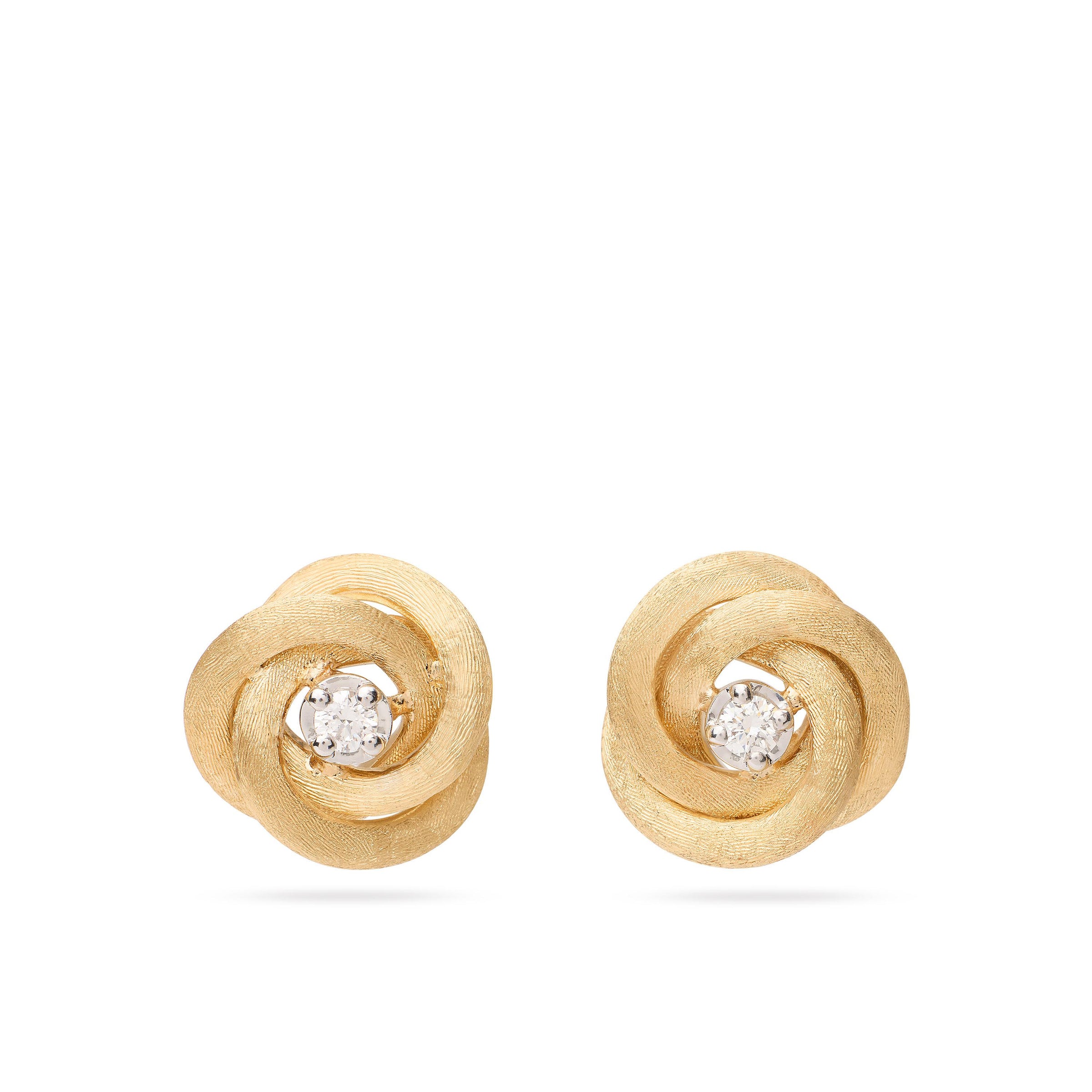 Jaipur Gold Floral Studs With Diamonds - Appleby Jewellers Dublin