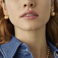 Africa Gold two-bead drop earrings - Appleby Jewellers Dublin