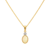 Opal & Diamond Drop Pendant