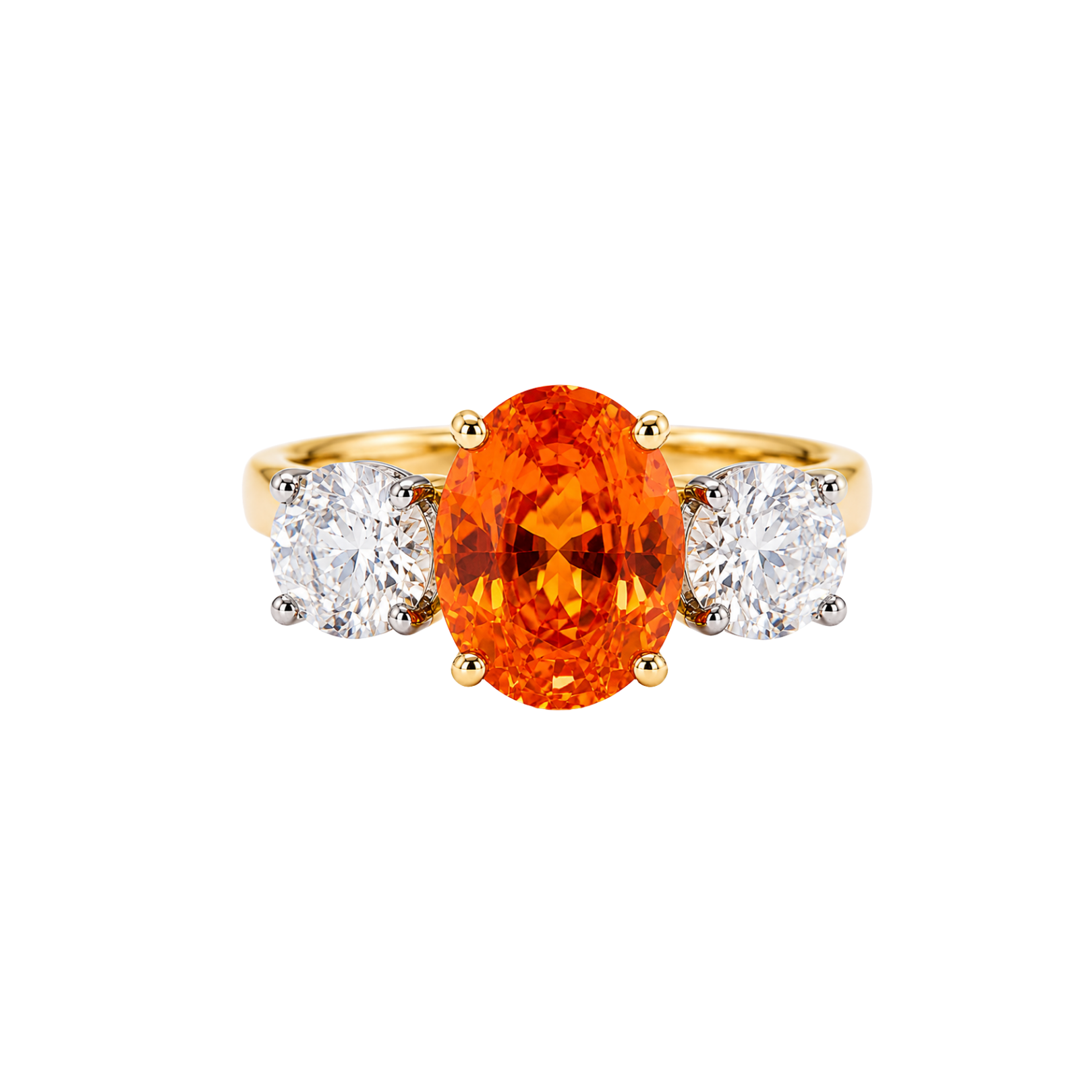 The Trinity Orange Sapphire Ring (4.71ct)