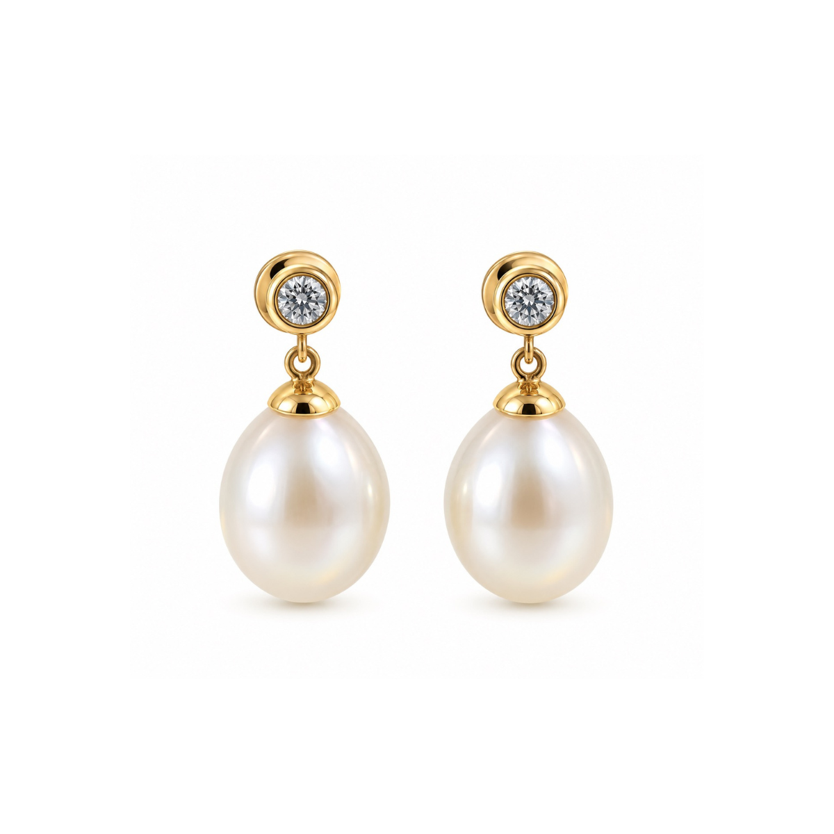 The Grace Pearl & Diamond Drop Earrings