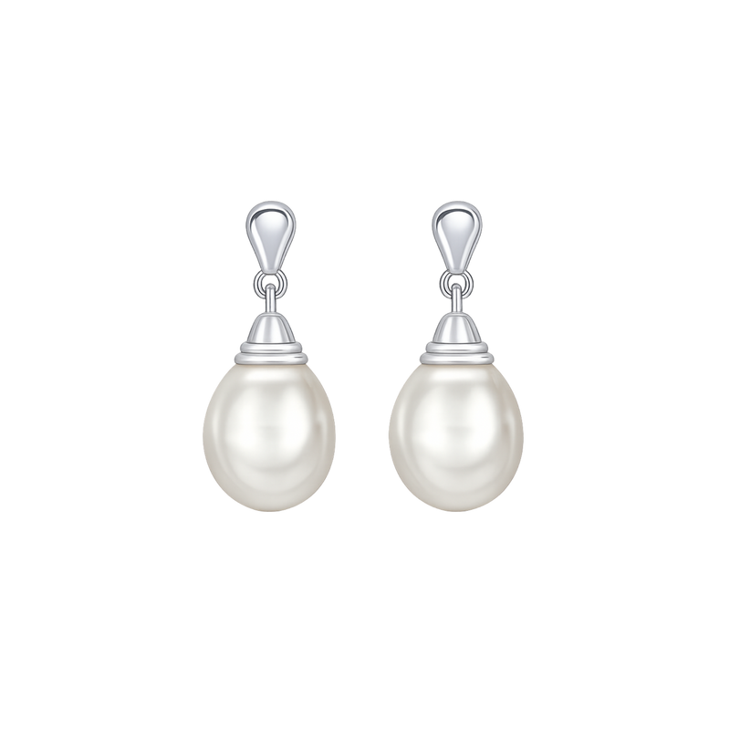 Pearl Drop Earrings White Gold - Appleby Jewellers Dublin