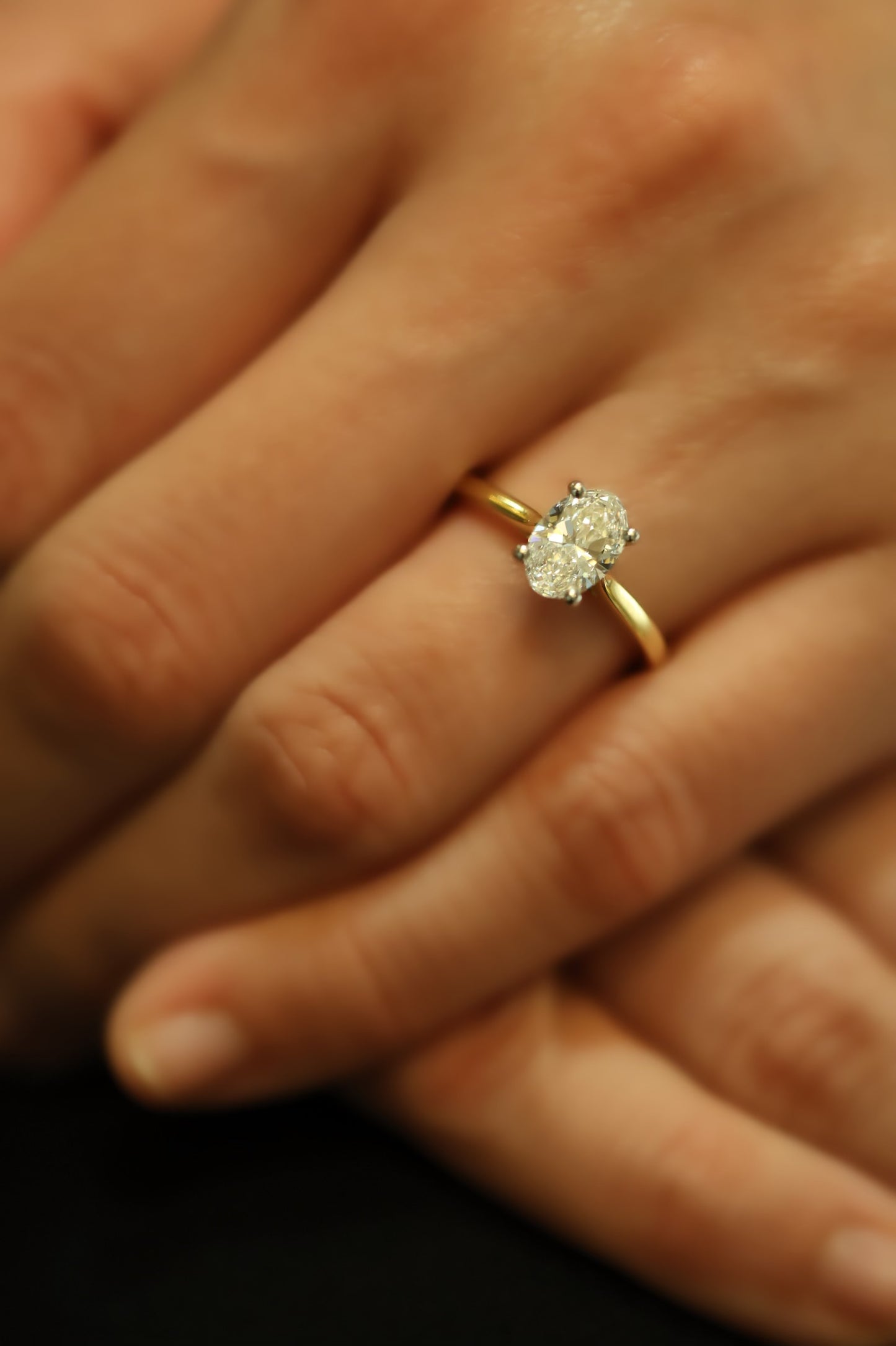 The "J'adore" Oval Solitaire, Yellow Gold