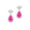 Pink Sapphire & Diamond Drop Earrings - Appleby Jewellers Dublin