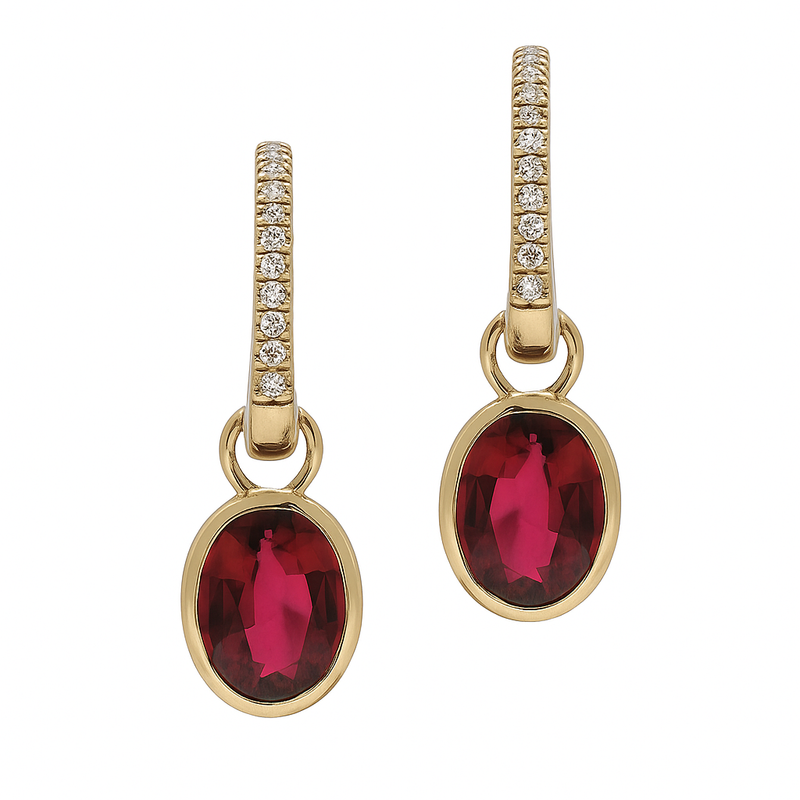 Pink Tourmaline & Diamond Earrings - Appleby Jewellers Dublin