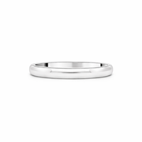 Platinum D-Shaped Ladies Wedding Ring - Appleby Jewellers Dublin