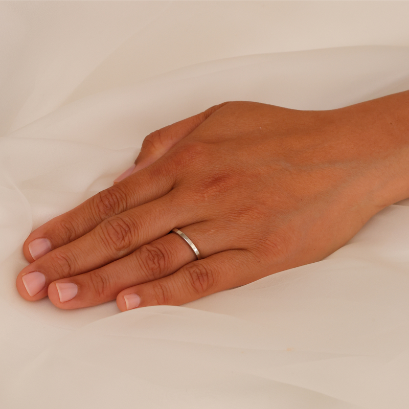 Platinum Contemporary Ladies Wedding Ring