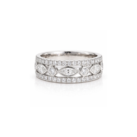 Platinum Marquise Band ring by Appleby Jewellers Dublin featuring a sleek, elegant design with a polished finish.