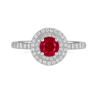Ruby Halo Ring - Appleby Jewellers Dublin