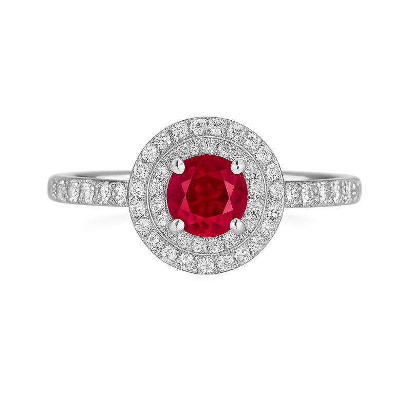 Ruby Halo Ring - Appleby Jewellers Dublin
