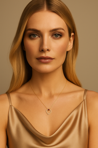 Ruby Heart Diamond Necklace