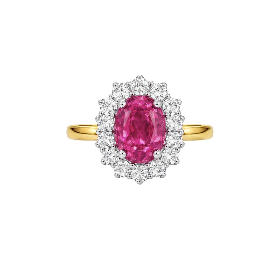 The Diana Pink Sapphire & Diamond Ring
