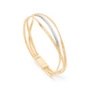 MARRAKECH  18ct yellow gold three-strand bangle with diamond bar