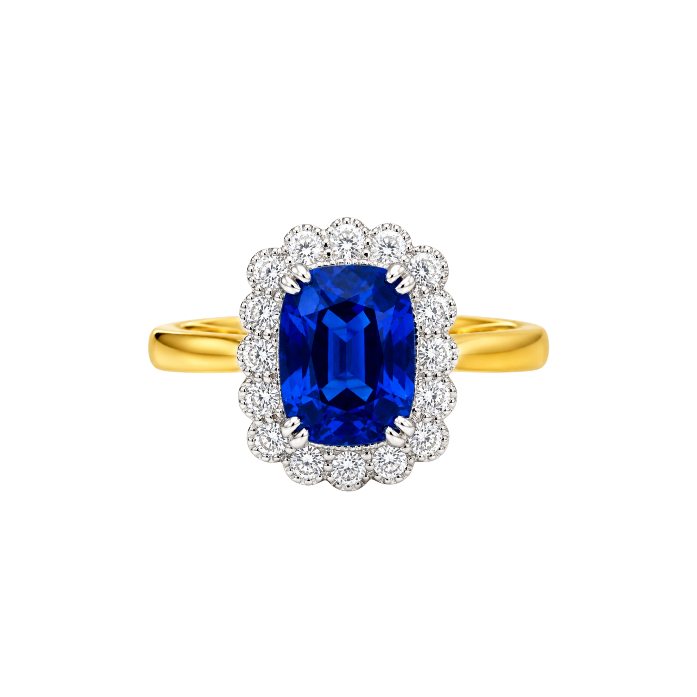 Sapphire Flower Ring