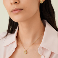 Jaipur Gold Floral Studs With Diamonds - Appleby Jewellers Dublin