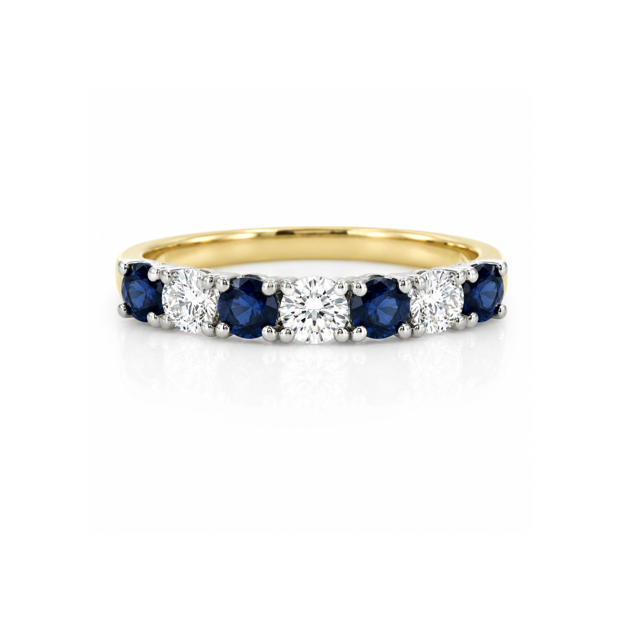 Arc Sapphire & Diamond Ring (Seven Stone)