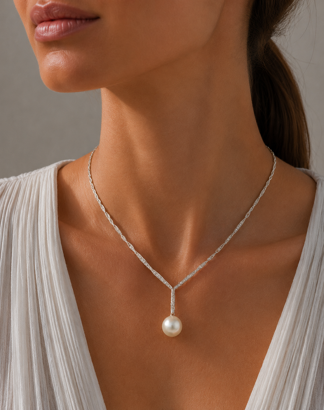 South Sea Pearl & Diamond Necklace
