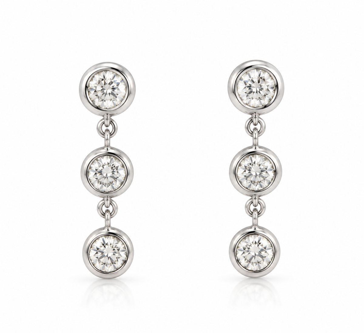 The Trio Diamond Drop Earrings