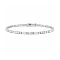 18ct white gold diamond tennis bracelet with 6.24ct sparkling diamonds, crafted by Appleby Jewellers Dublin.