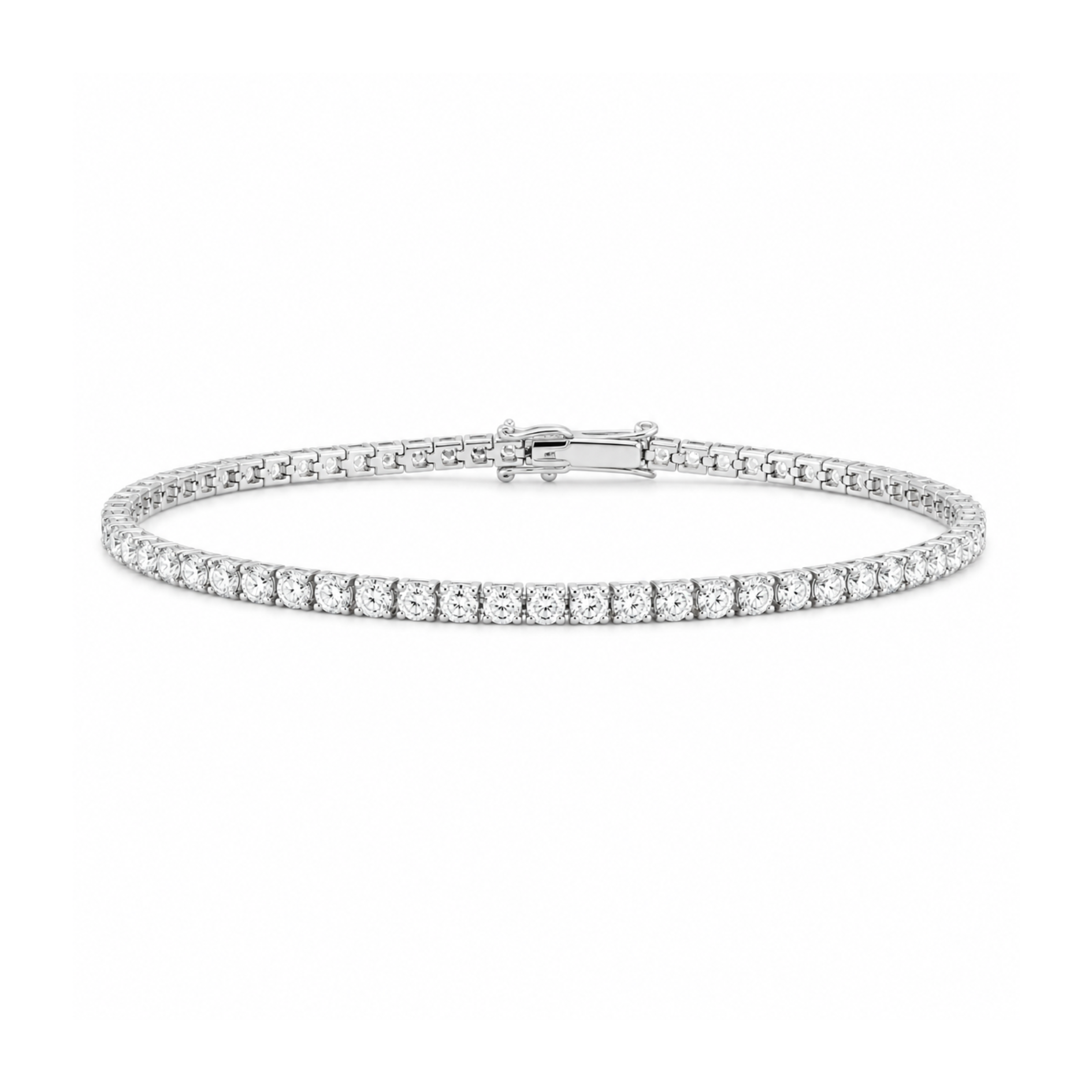 18ct white gold diamond tennis bracelet with 6.24ct sparkling diamonds, crafted by Appleby Jewellers Dublin.
