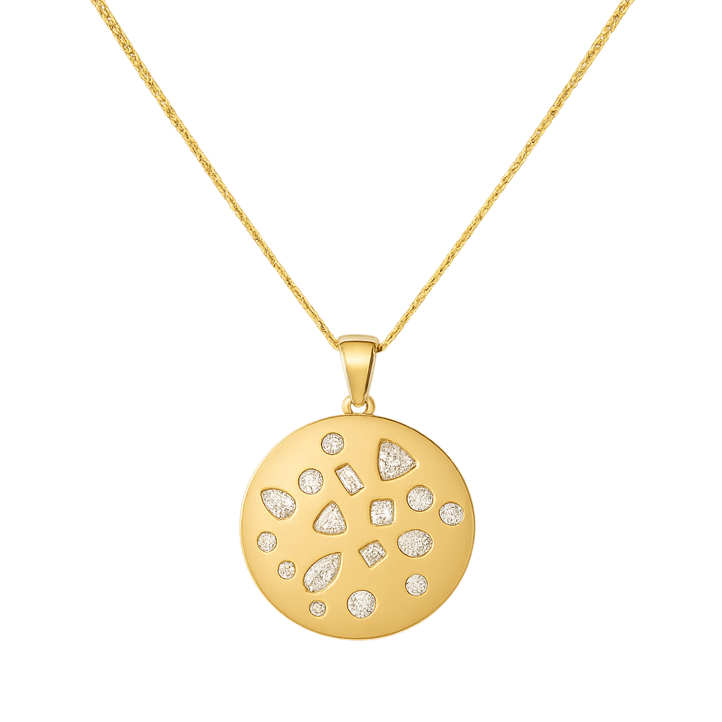 Large image of The Cosmos Pendant by Appleby Jewellers Dublin, showcasing a detailed celestial-inspired jewelry piece.