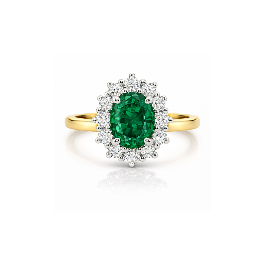 Emerald diamond ring by Appleby Jewellers Dublin featuring a 0.76ct emerald-cut gemstone set in a elegant gold band.