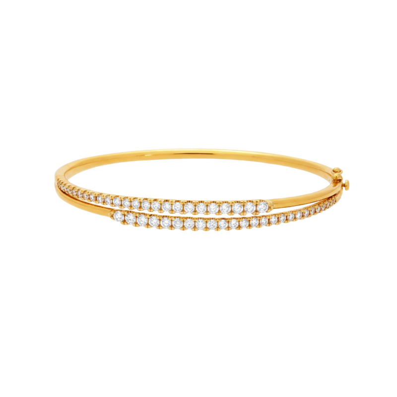 The Orbit Double Diamond Bangle - Appleby Jewellers Dublin