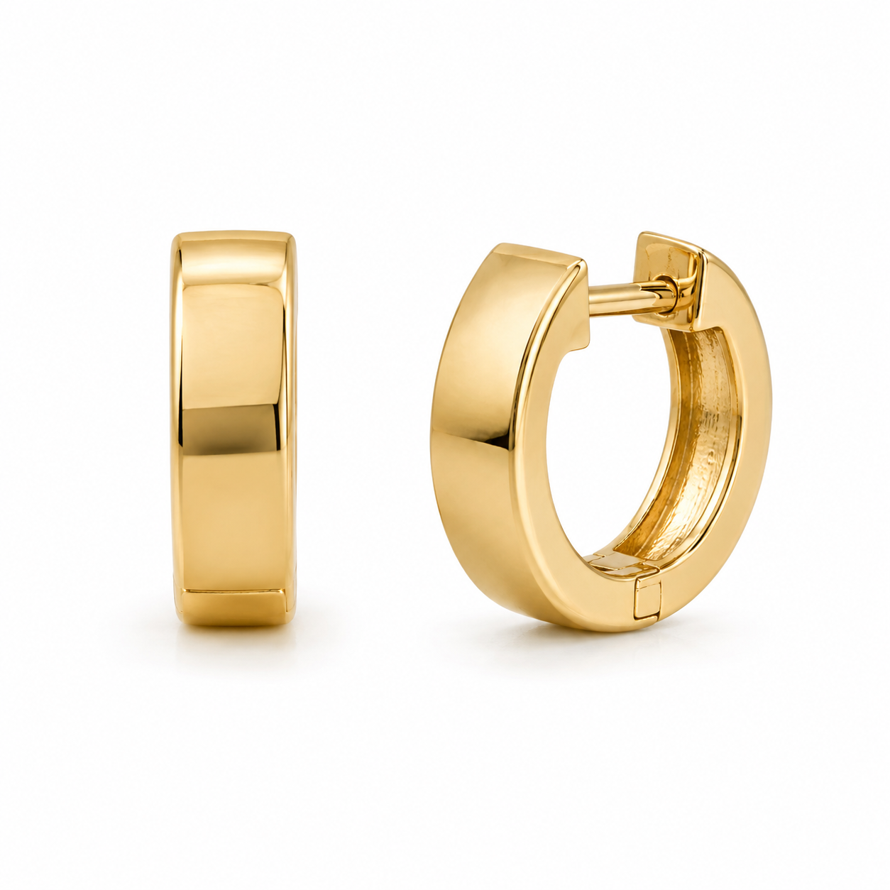 The Sculpted Gold Huggies