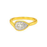 The Wave Diamond Bezel Ring