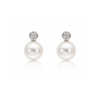Elegant pearl and diamond earrings by Appleby Jewellers Dublin featuring sparkling stones and classic design.