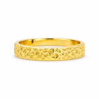 The Burren Textured Gold Band - Appleby Jewellers Dublin
