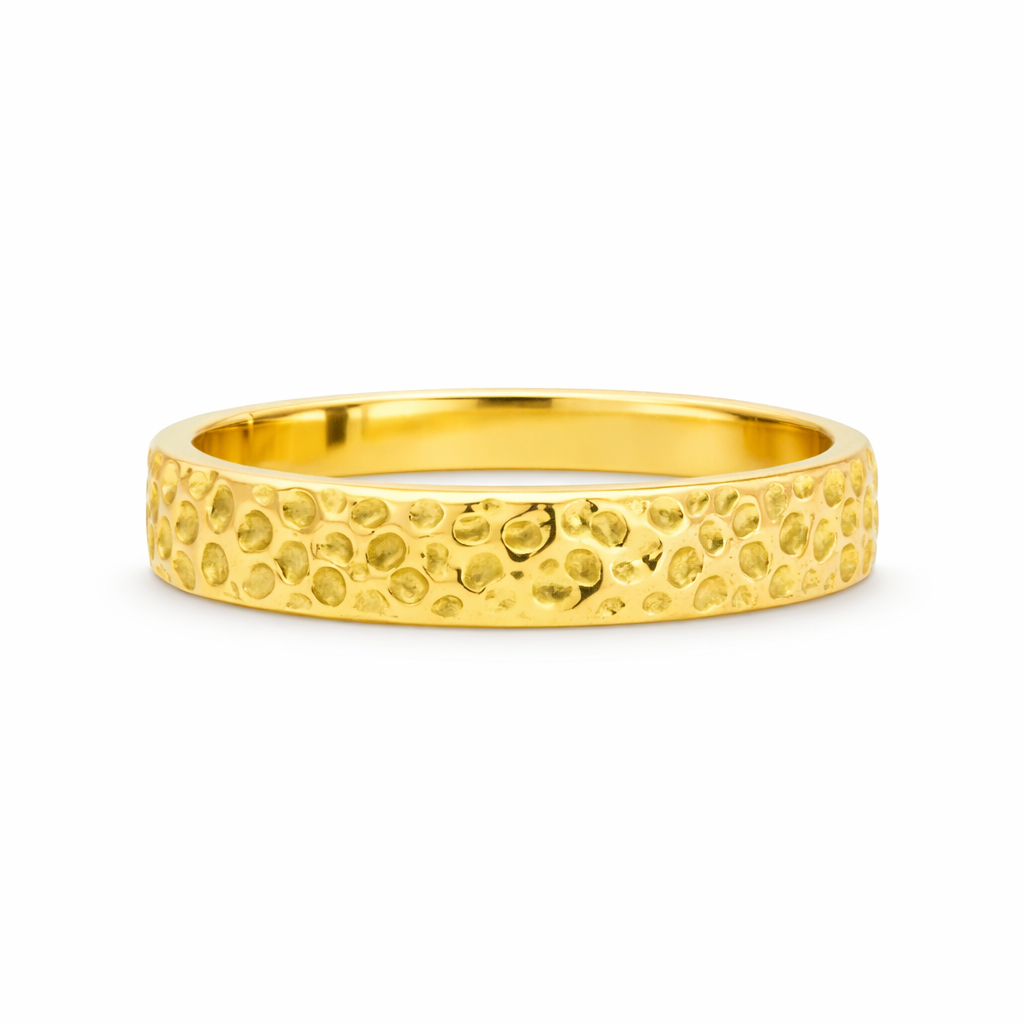 The Burren Textured Gold Band - Appleby Jewellers Dublin