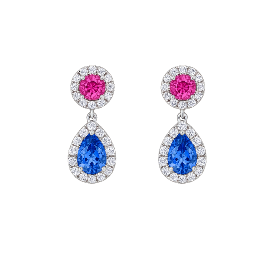 Elegant Carousel earrings by Appleby Jewellers Dublin featuring intricate design and sparkling accents.