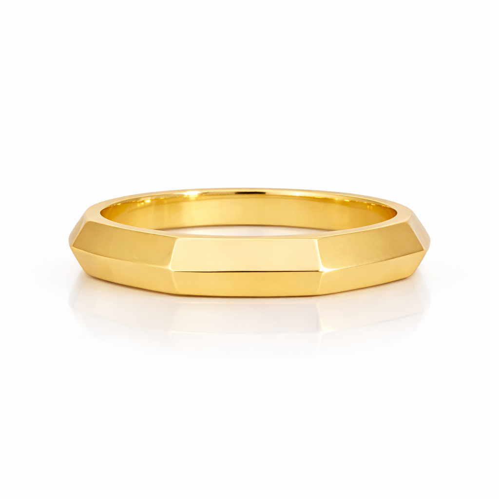 The Facet Gold Band - Appleby Jewellers Dublin