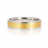 The Fishtail Etched Gold Band - Appleby Jewellers Dublin