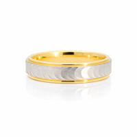 The Fishtail Etched Platinum Band - Appleby Jewellers Dublin