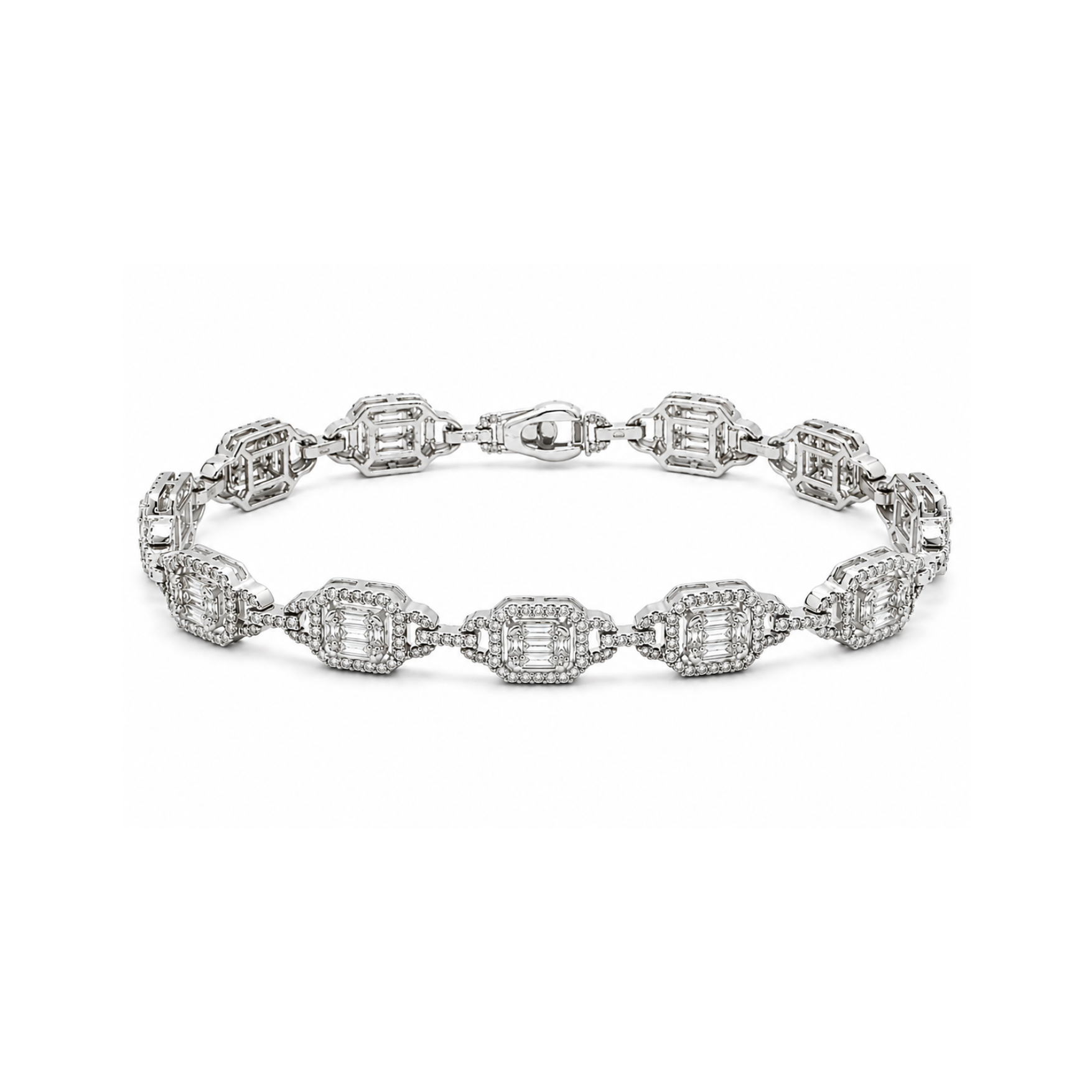 Elegant Galerie Diamond Bracelet from Appleby Jewellers Dublin featuring sparkling diamonds and a sleek silver design.